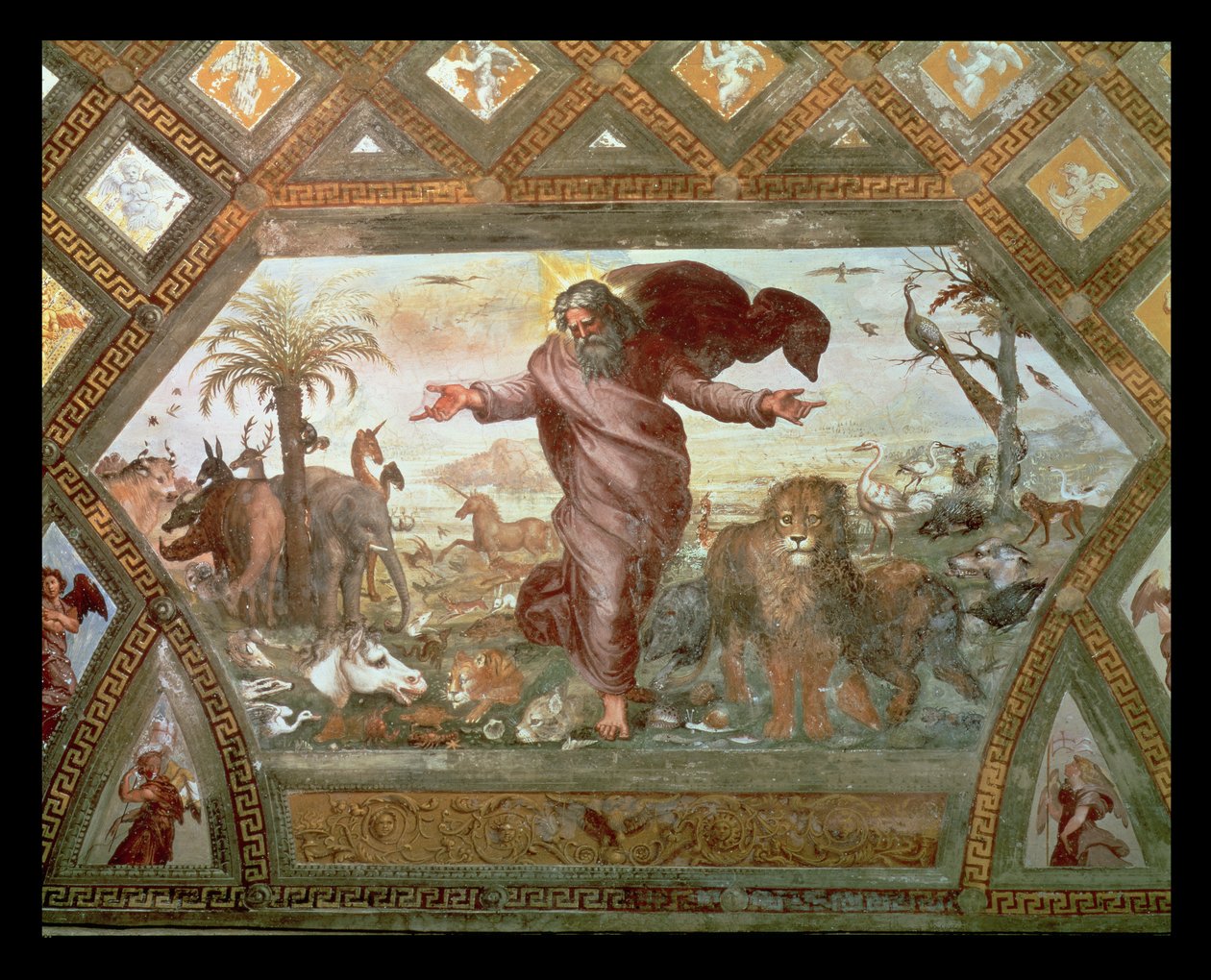 God Schept de Aarde door Raffaello Sanzio Raphael