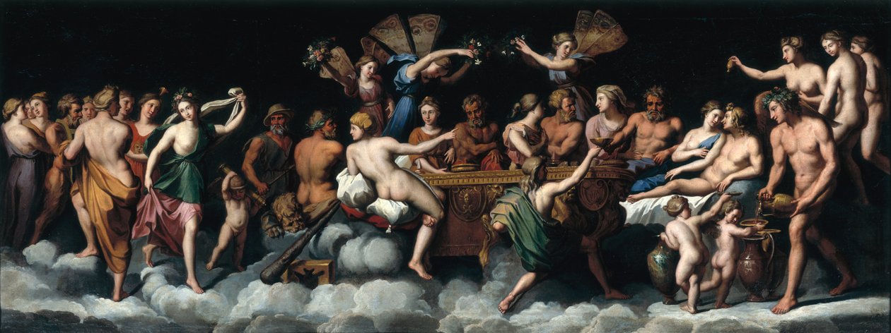Het banket van de goden door Raffaello Sanzio Raphael