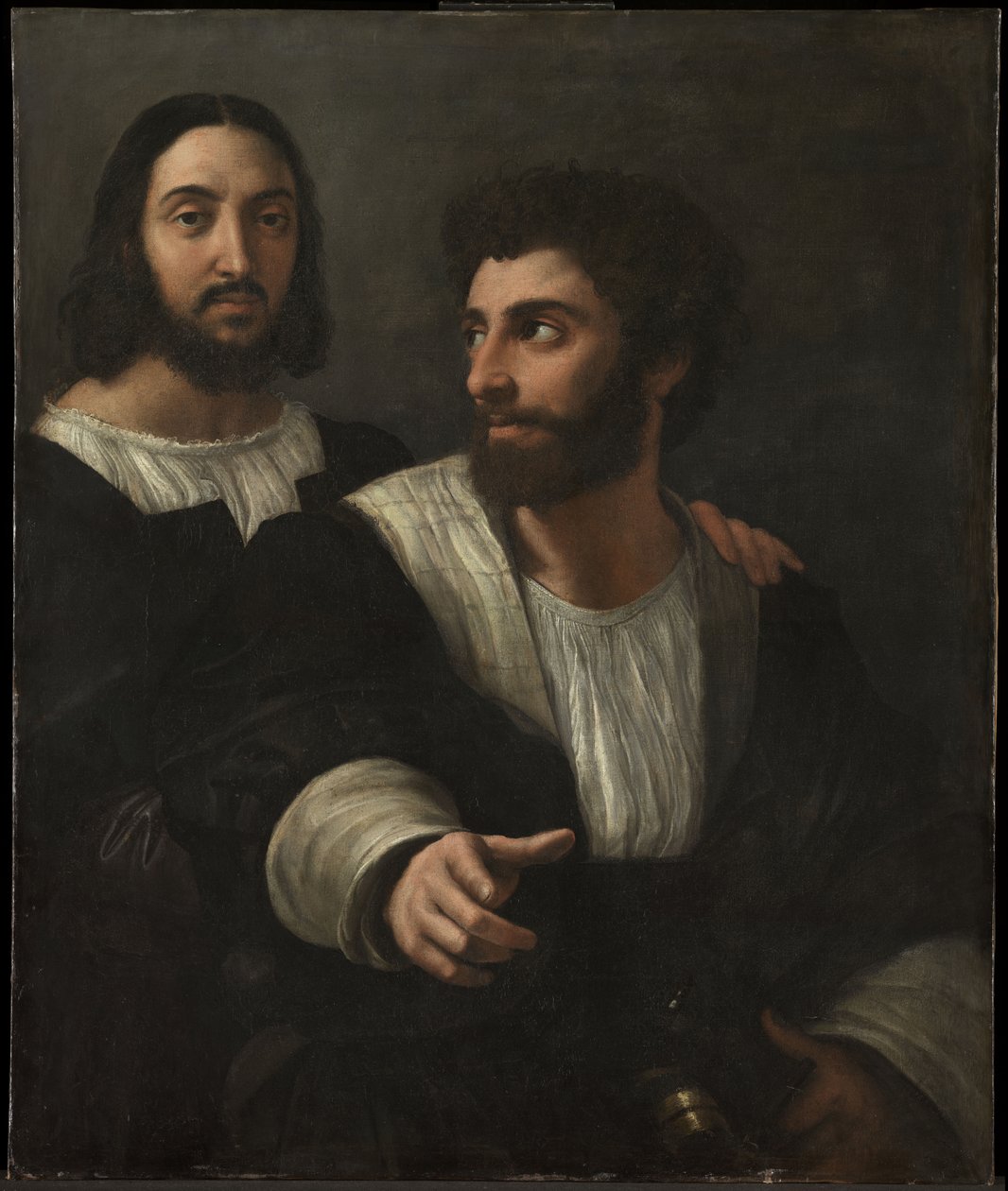 Zelfportret met een Vriend Dubbelportret, 1519 door Raffaello Sanzio Raphael