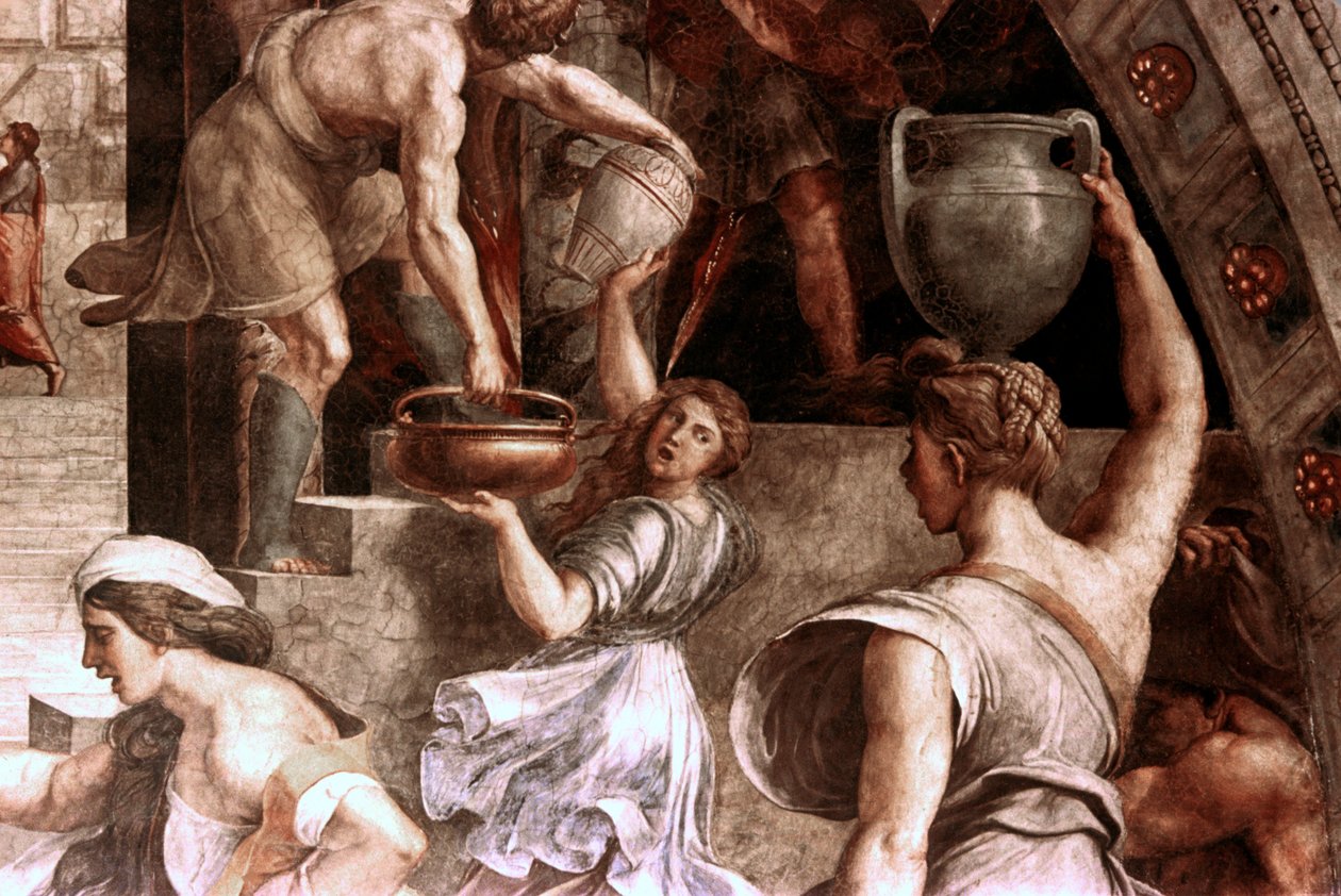 De brand in de Borgo (detail), 1514 door Raffaello Sanzio Raphael