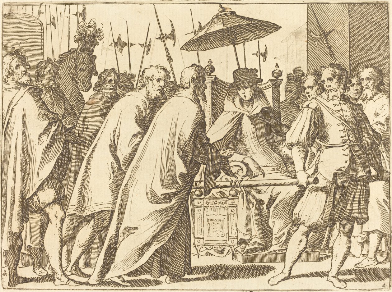 Margaretha van Oostenrijk in een Draagstoel door Raffaello Schiaminossi