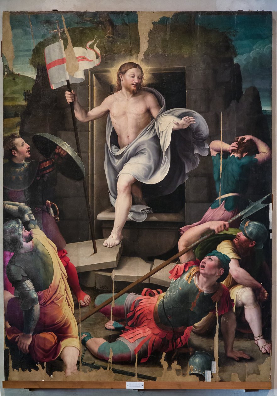 Opstanding van Christus, door Raffaellino del Colle door Raffaello dal Colle