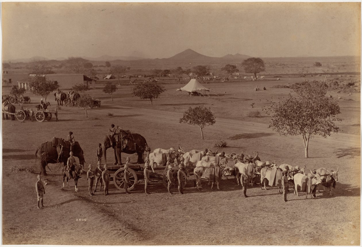 Zware veldbatterij, Jhansi door Raja Deen Dayal
