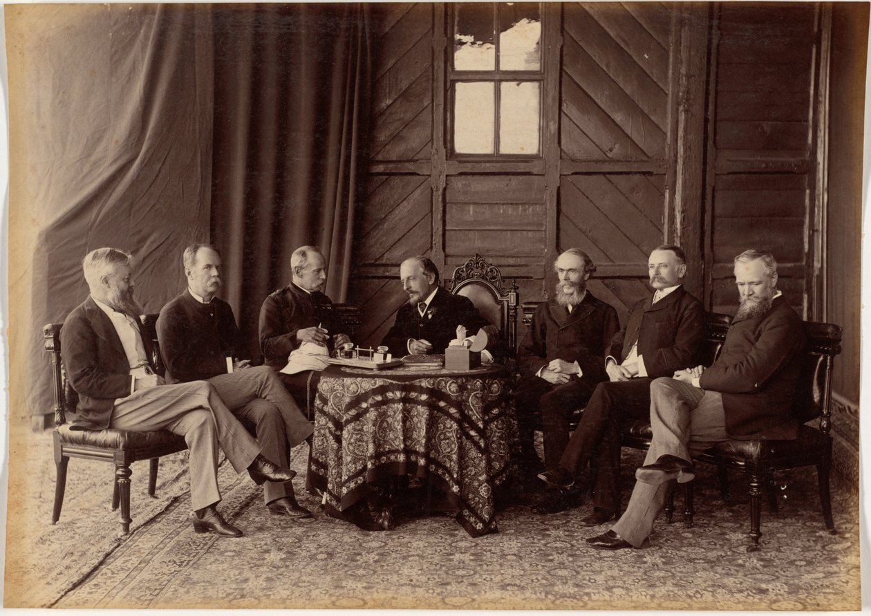 Lord Dufferin en de Hoge Raad van de Indiase regering door Raja Deen Dayal