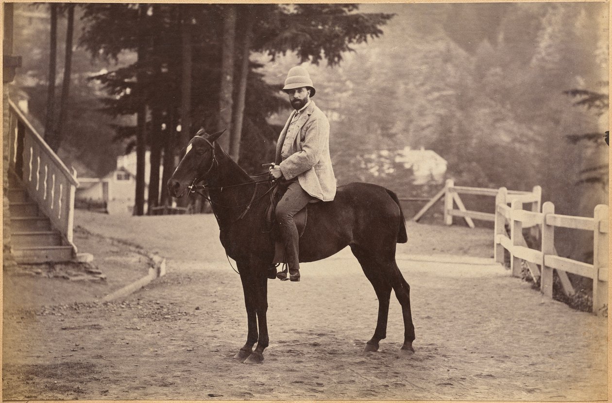 De heer Nowell, Shimla (recto, onderaan) door Raja Deen Dayal