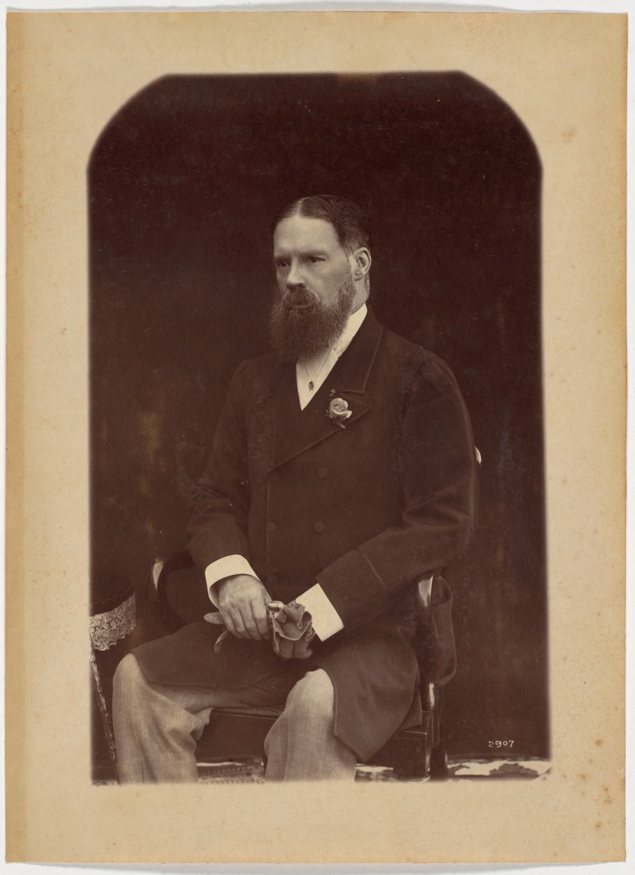 Portret van een heer door Raja Deen Dayal