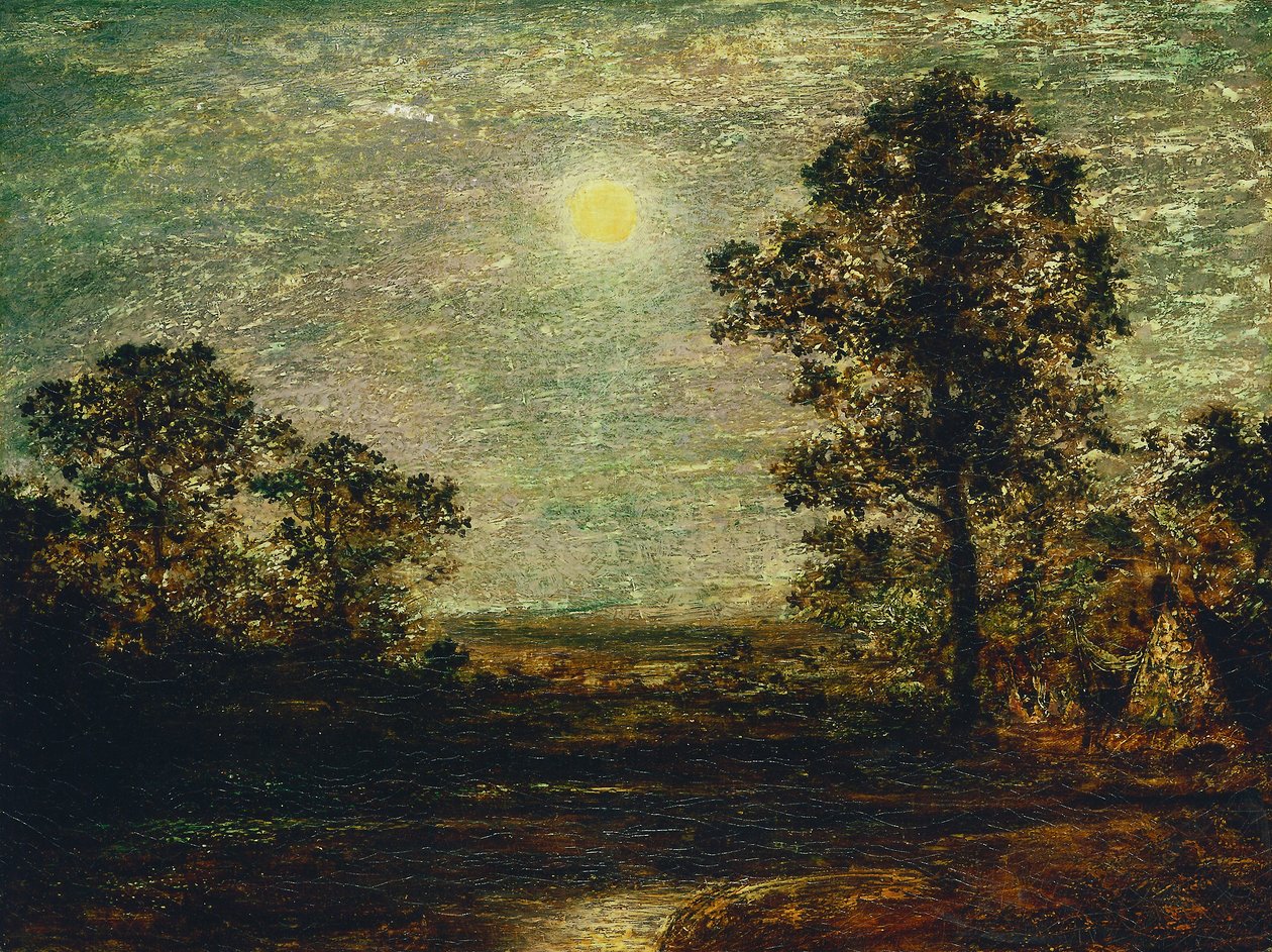 Zonder titel (Landschap bij maanlicht) door Ralph Albert Blakelock