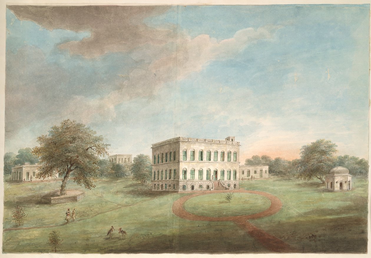 Het Residency-gebouw in Lucknow door Ram Sita