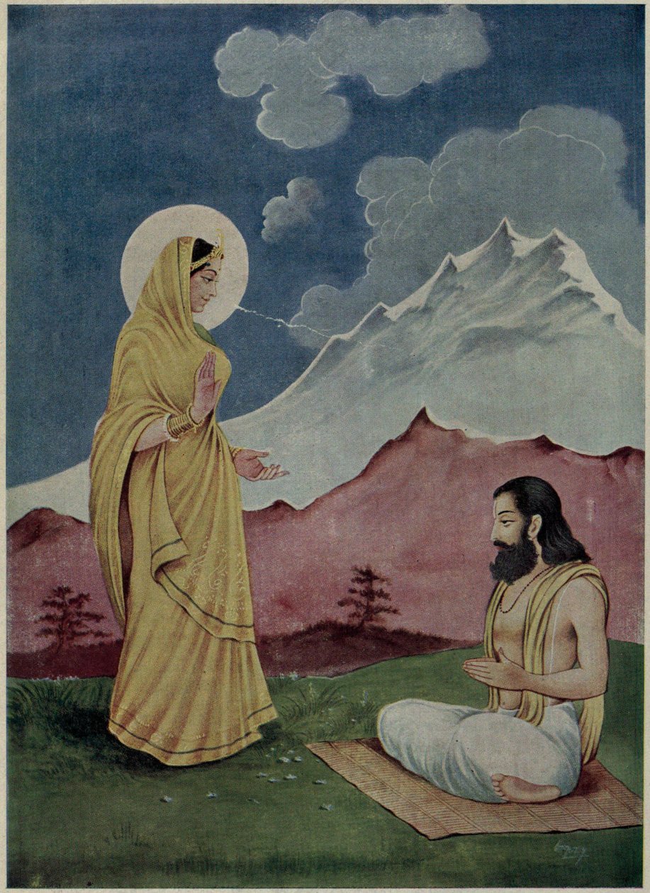 Godin Gayatri verschijnt voor Kaushika rishi door Ramanarayanadatta astri