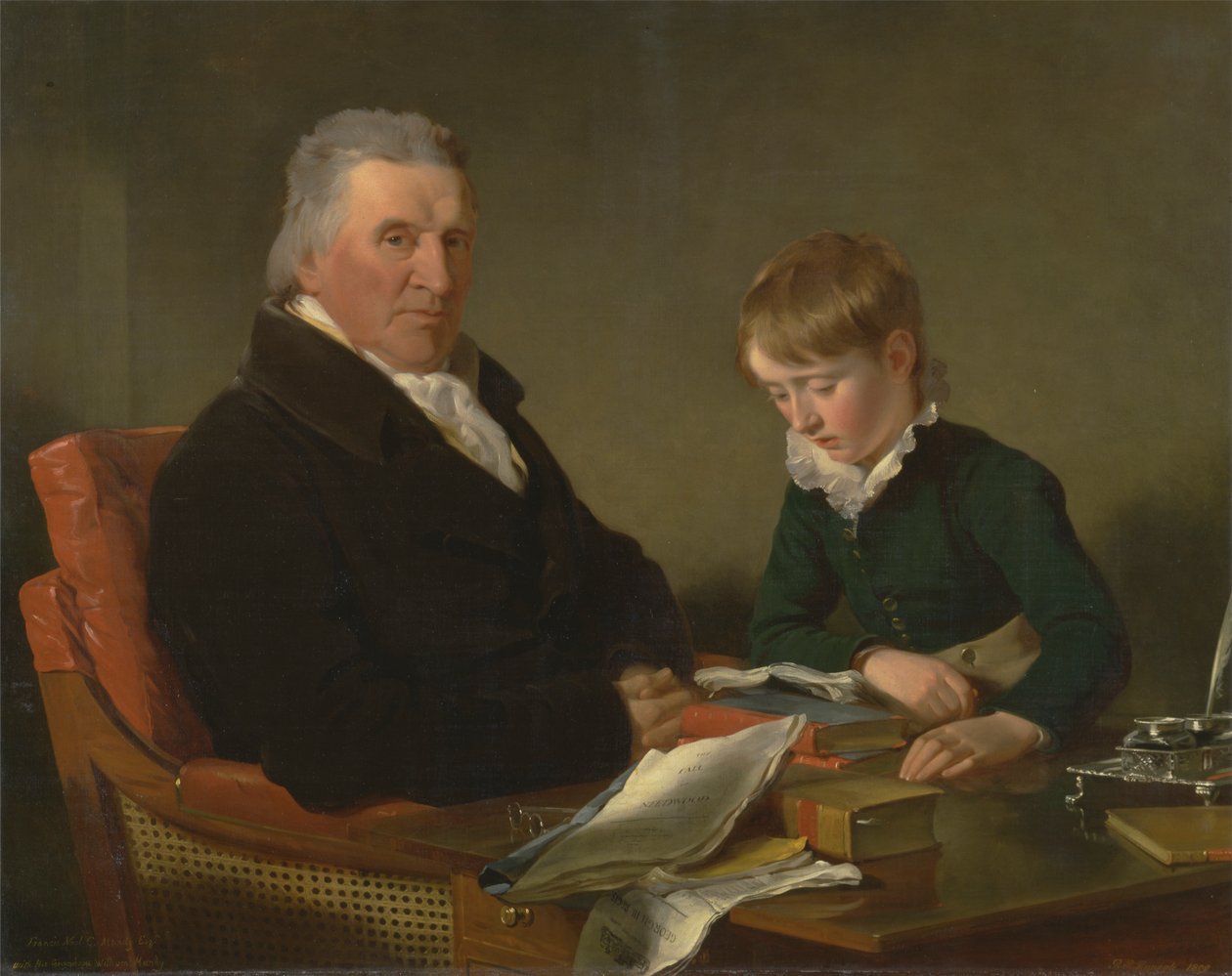 Francis Noel Clarke Mundy en zijn kleinzoon, William Mundy door Ramsay Richard Reinagle