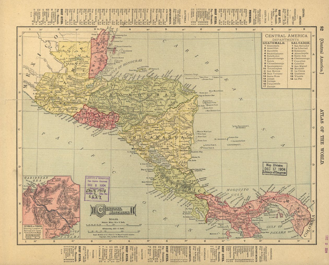 Centraal-Amerika. LOC 2003627010 door Rand McNally and Company