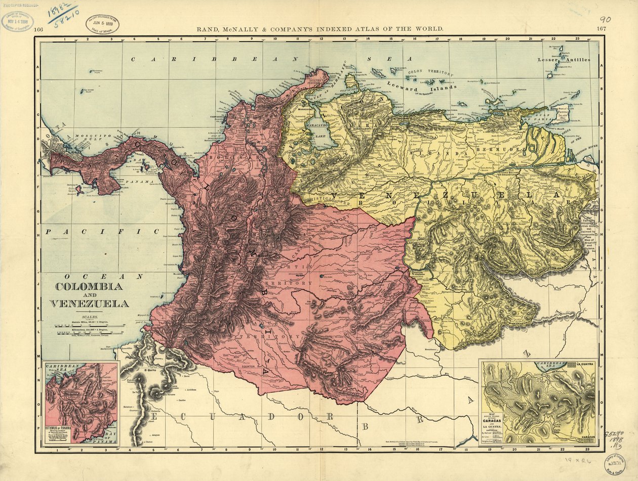 Colombia en Venezuela. LOC 2003627059 door Rand McNally and Company