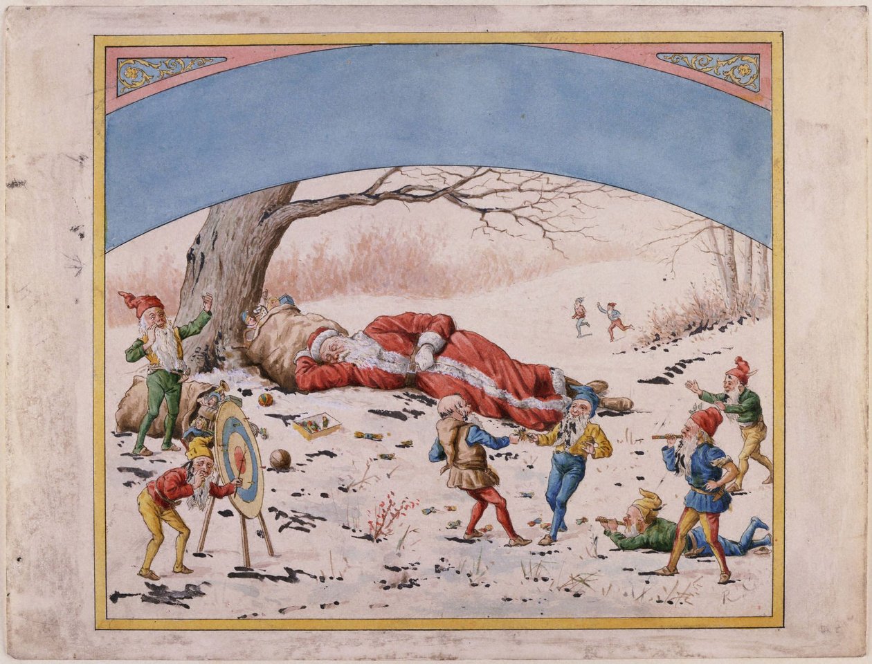 Sint-Nicolaas en zijn elfen door Randolph Caldecott