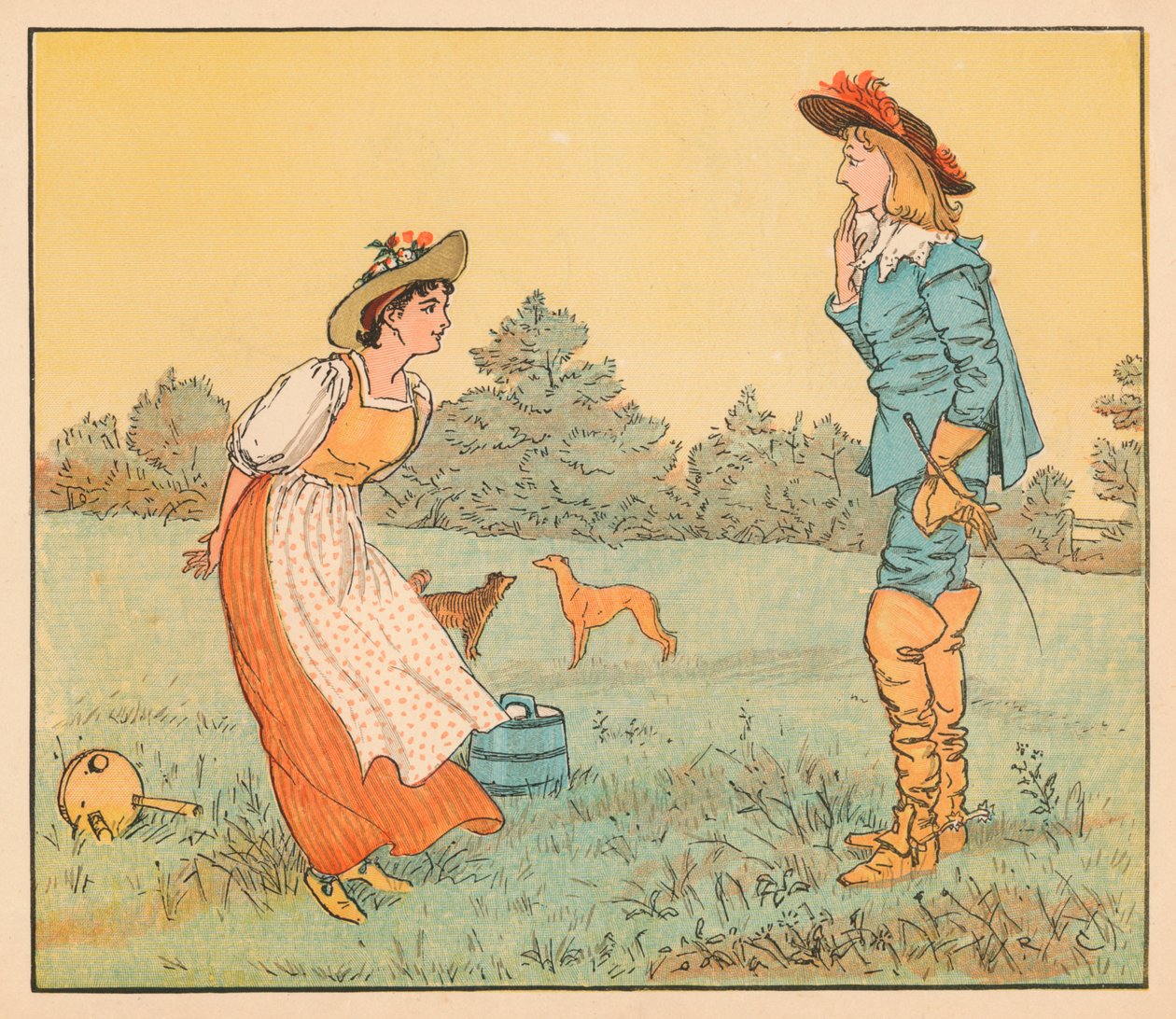 Dan kan ik niet met je trouwen, mijn mooie meid!, c1882 door Randolph Caldecott