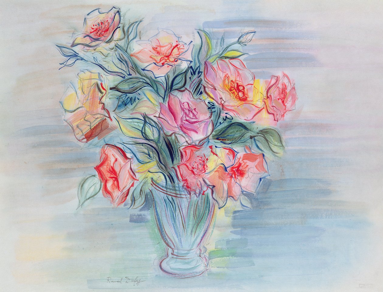 Bos bloemen in een vaas door Raoul Dufy
