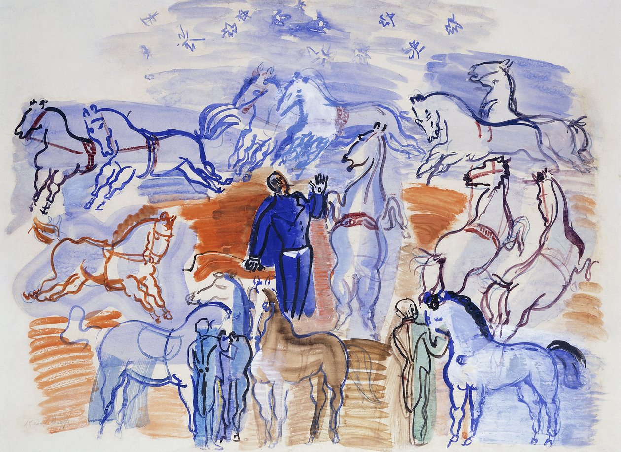 Circuspaarden; Paarden in het circus door Raoul Dufy