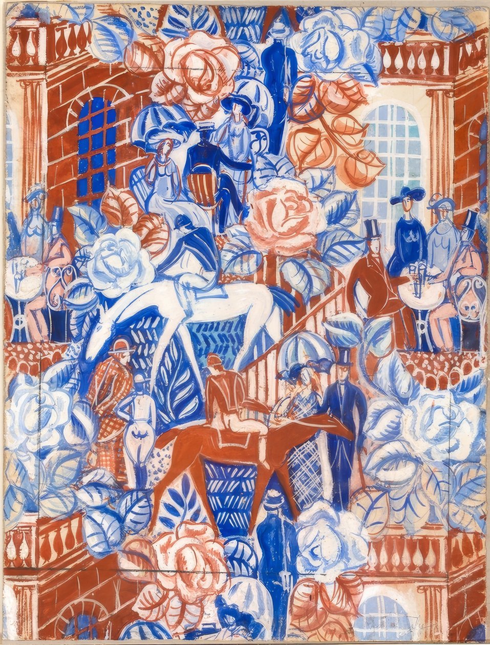 Elegante vrouwen in de Trifle door Raoul Dufy