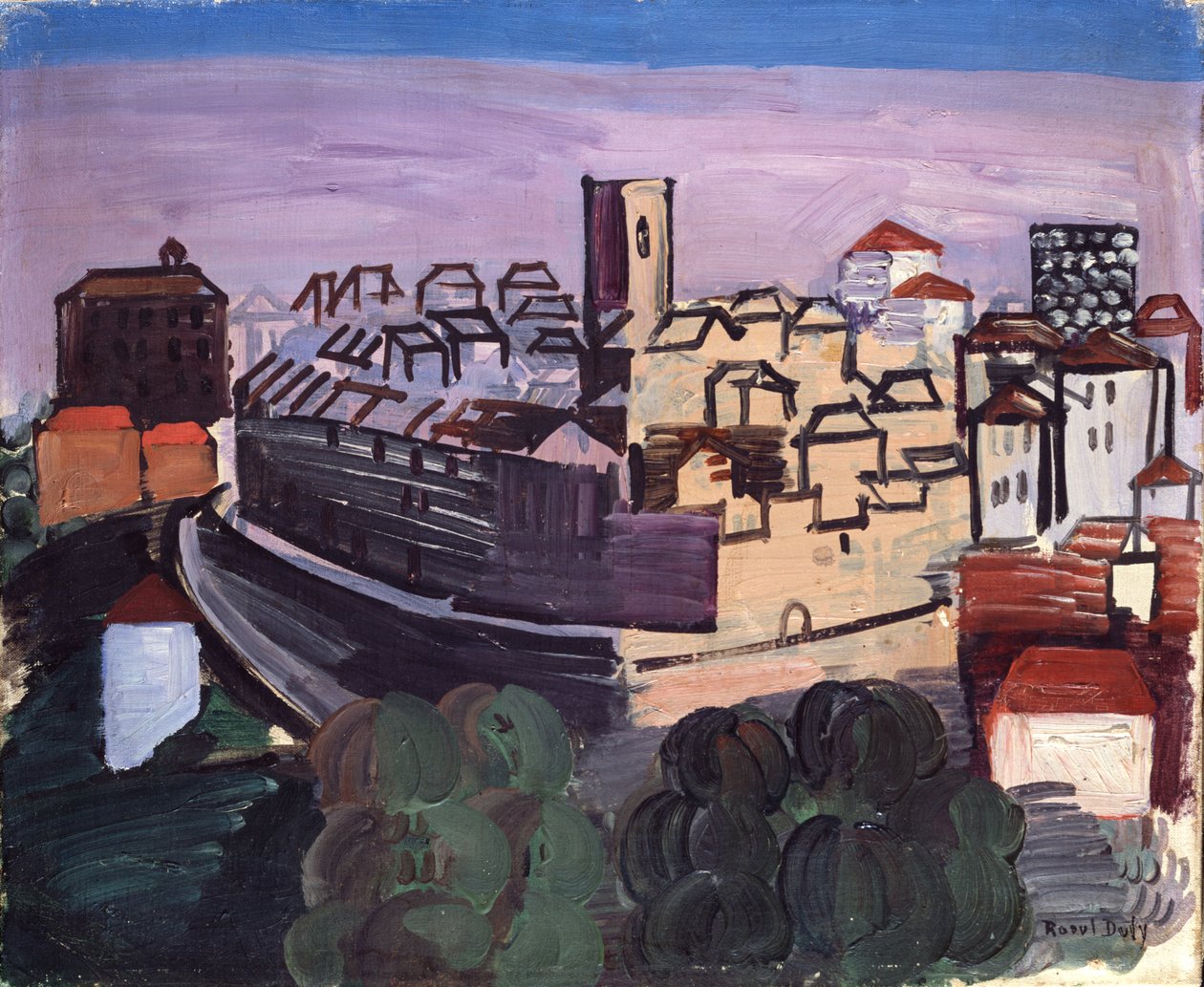 Landschap in de buurt van Vence door Raoul Dufy