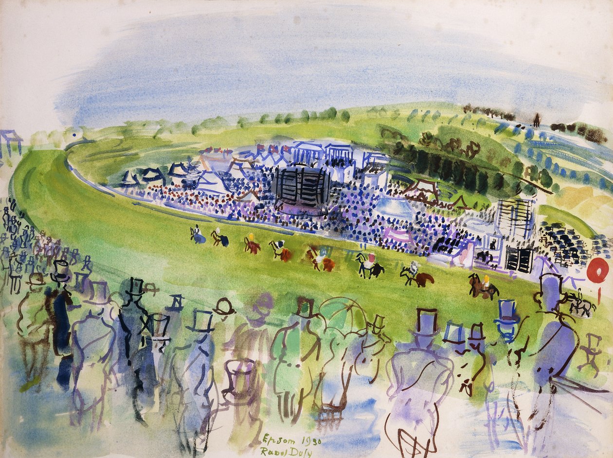 Le Jour du Derby (Epsom, Koninklijke behuizing) door Raoul Dufy
