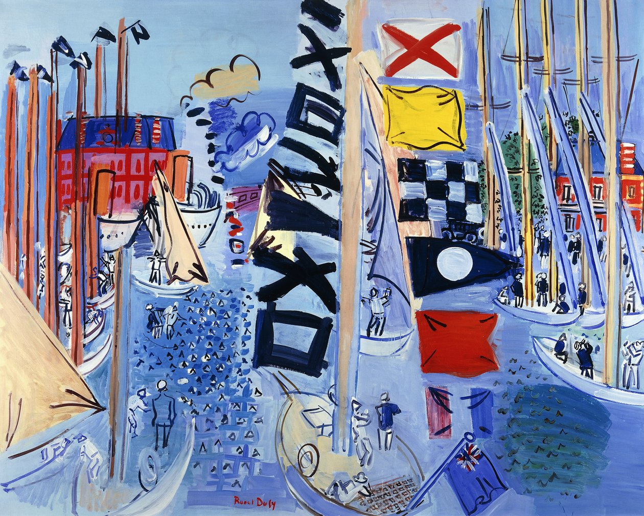 Het Bassin; Le Bassin door Raoul Dufy