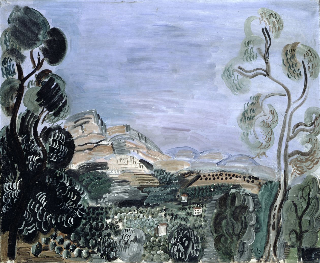 De baai van Saint-Jeannet, ca.1922-23 (olieverf op doek) door Raoul Dufy