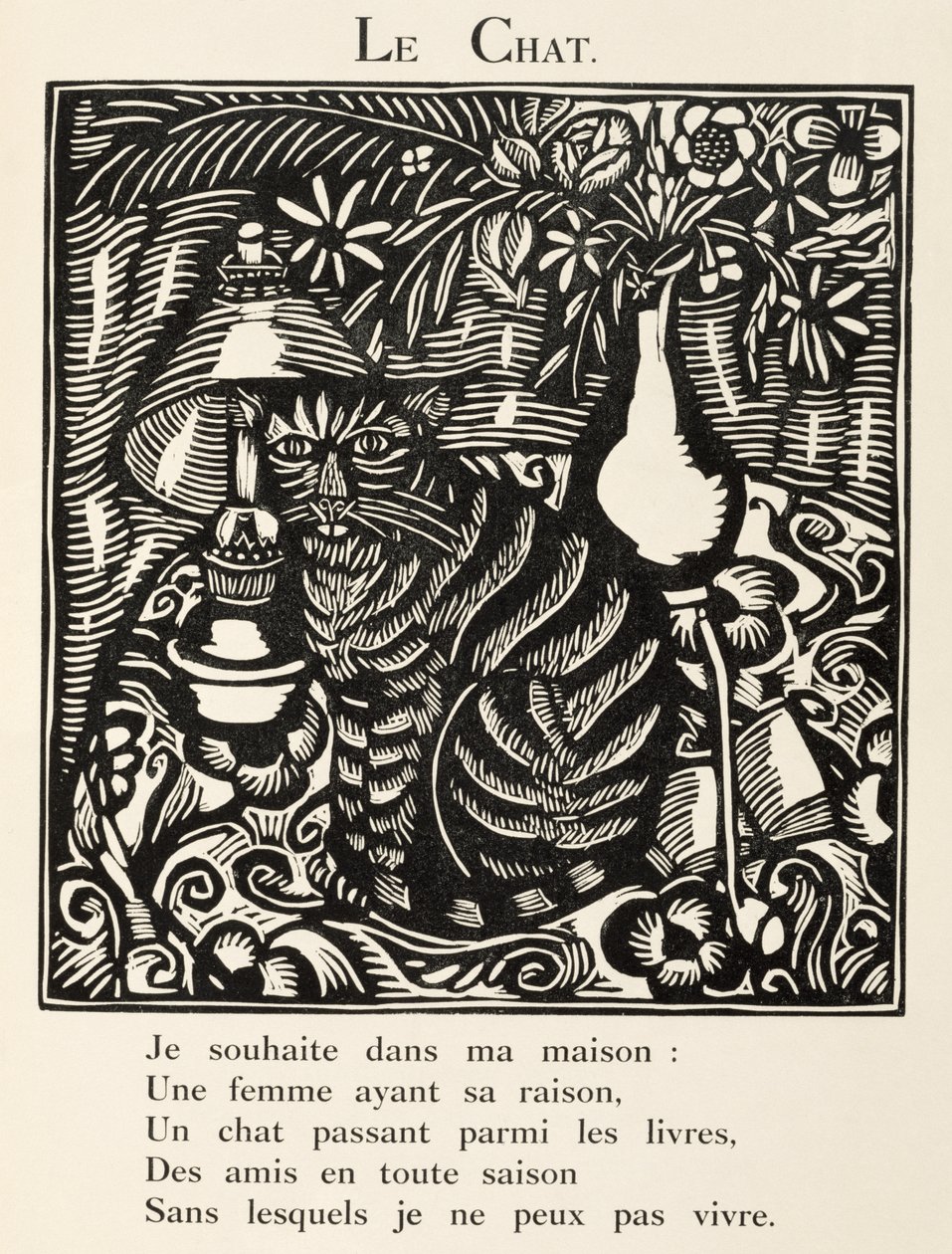 De kat, illustratie uit 