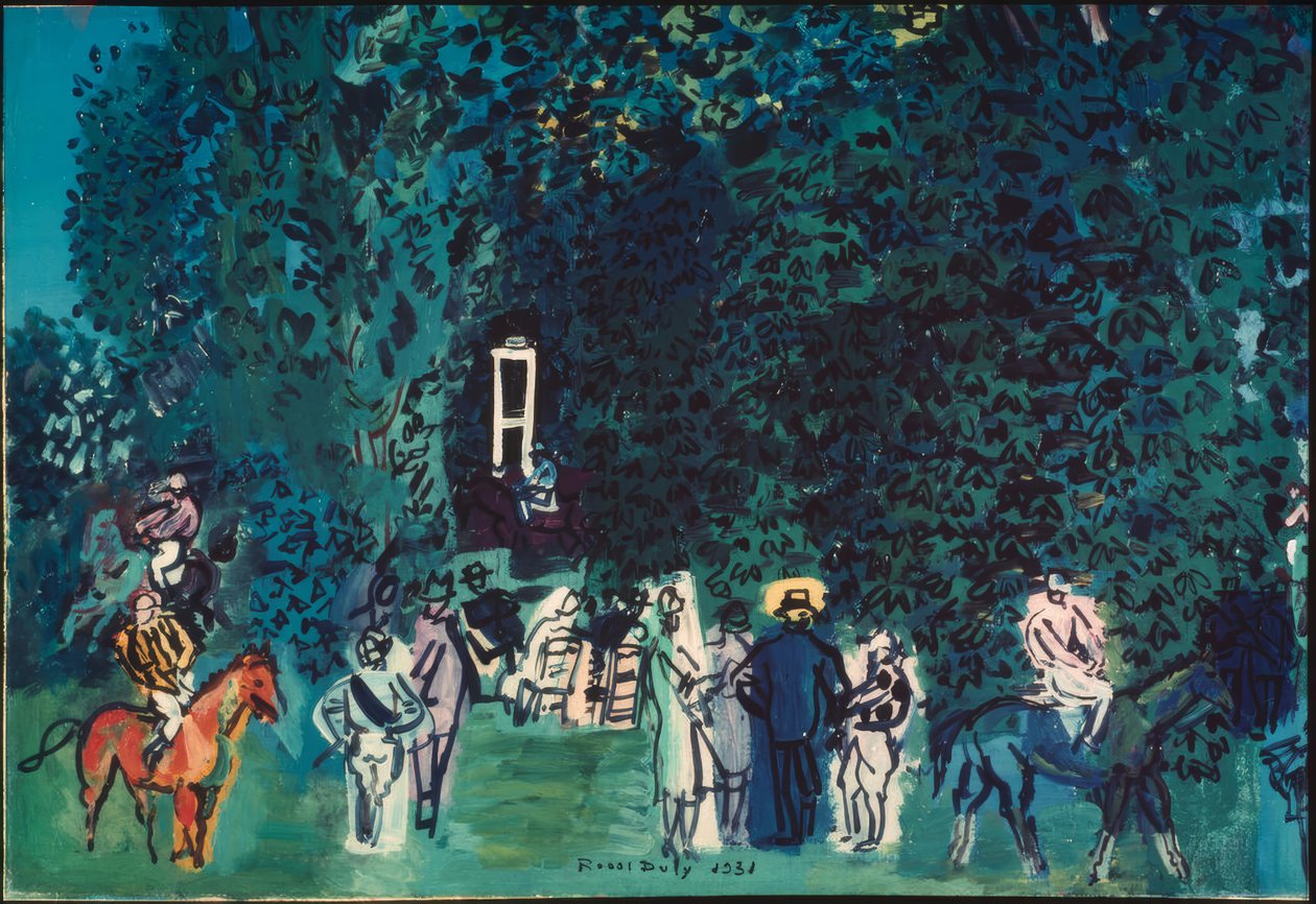 De paddock van Deauville door Raoul Dufy