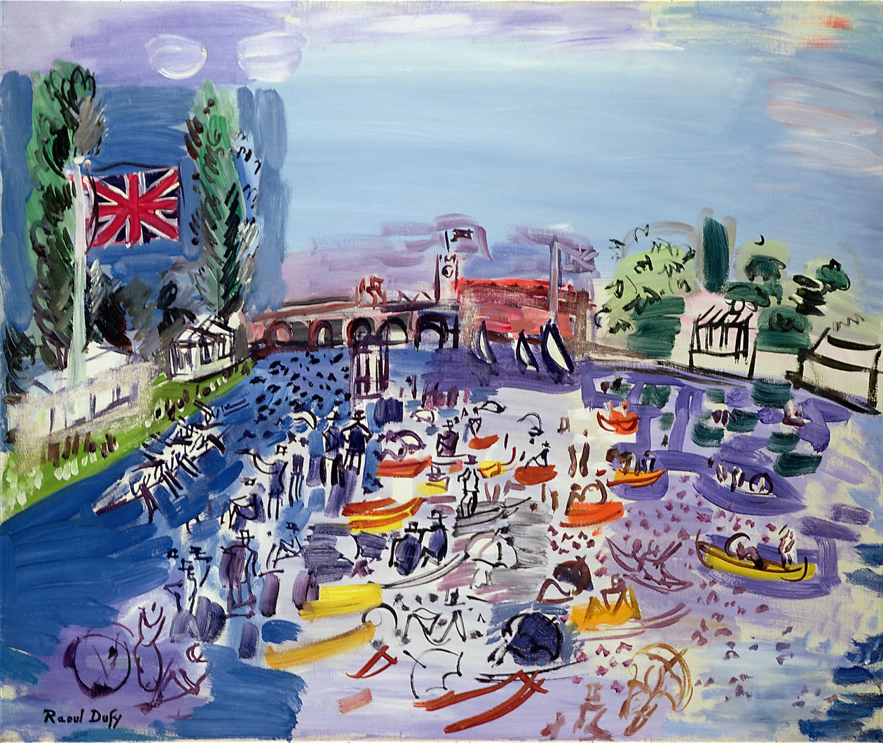 De regatta van Henley, ca 1930 door Raoul Dufy