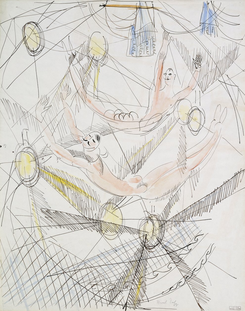 De Trapeze; Les Trapezistes door Raoul Dufy