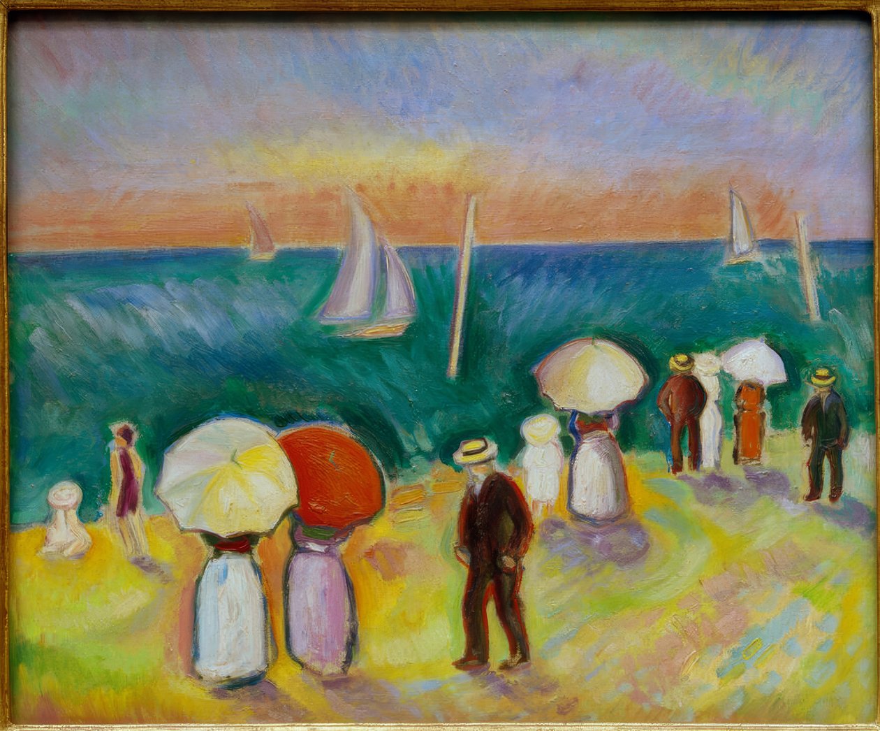Het strand van Sainte-Adresse door Raoul Dufy