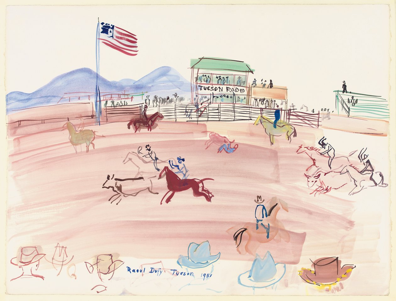 Tucson Rodeo door Raoul Dufy