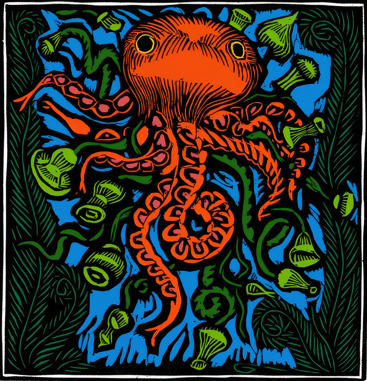 Zoölogie / Zeeleven / Octopus door Raoul Dufy