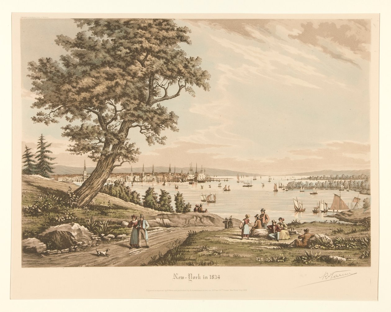 New York in 1834 door Raoul Varin