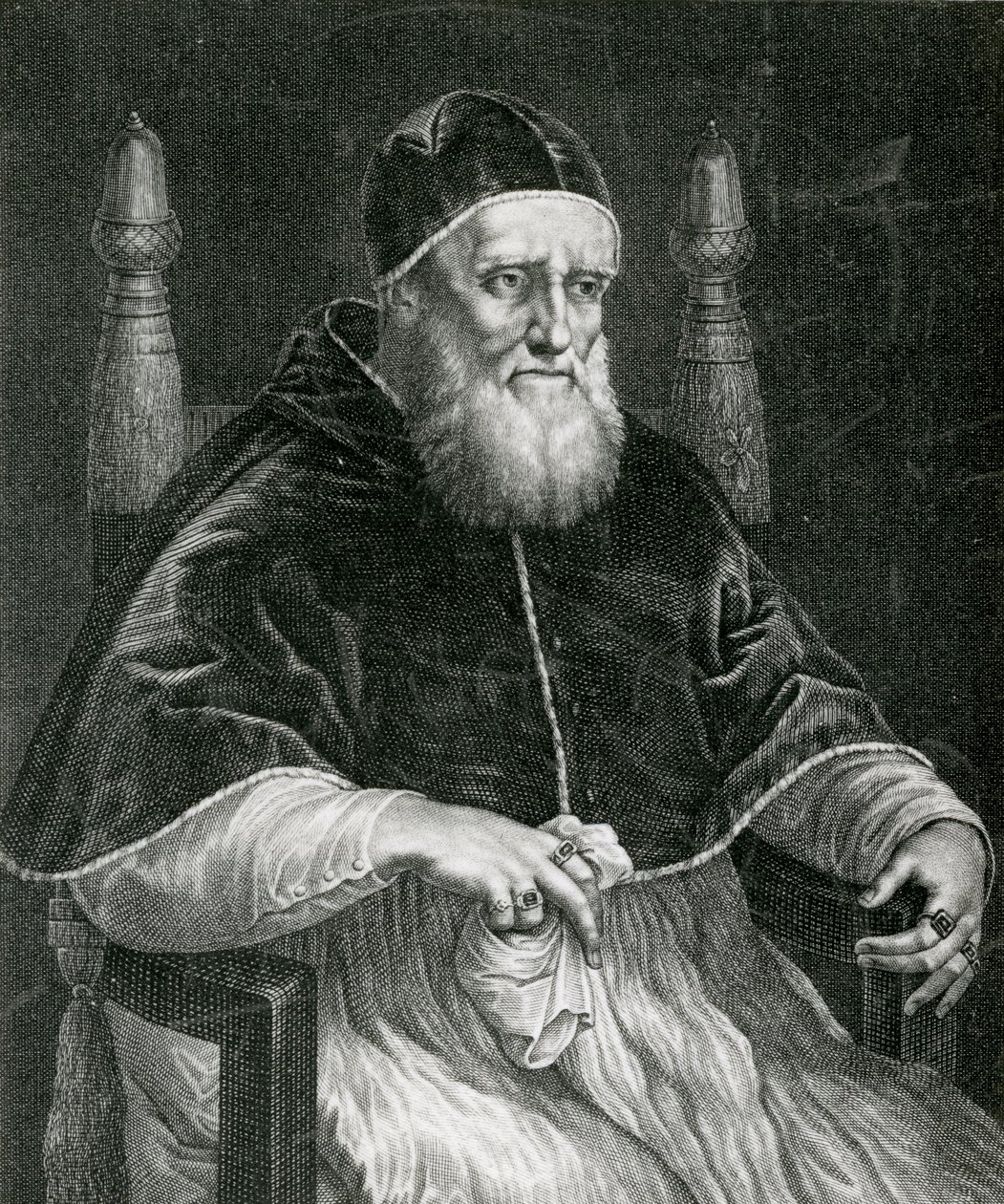 Paus Julius II (1443-1513) door Raffaello Sanzio Raphael