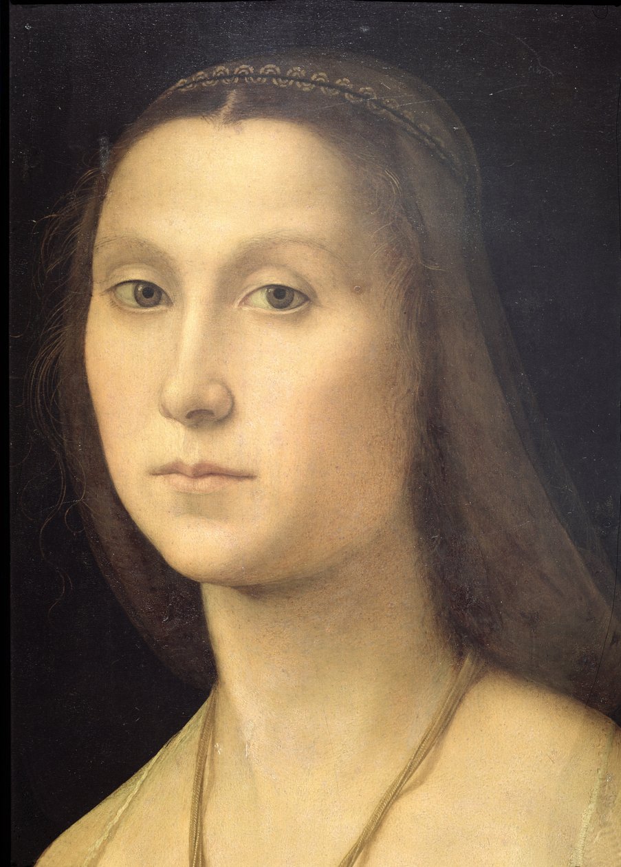 Portret van een vrouw (La Muta), 1507 (detail) door Raffaello Sanzio Raphael