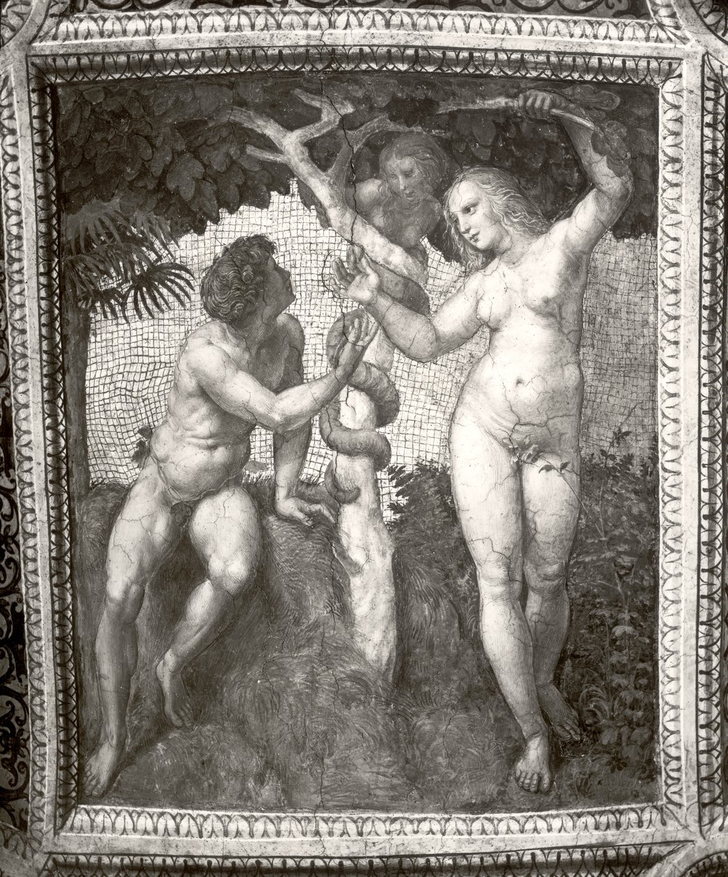 Adam en Eva, uit de Stanza della Segnatura, c.1508-11 door Raffaello Sanzio Raphael