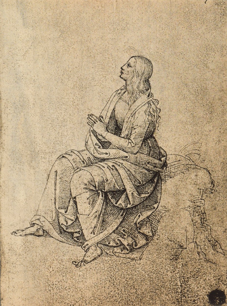 Biddende vrouwelijke figuur door Raffaello Sanzio Raphael