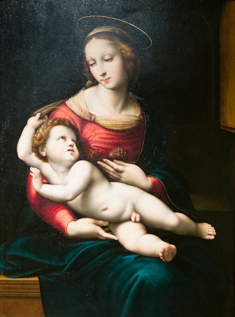Maagd met Kind door Raphael (1483 1520) (after)