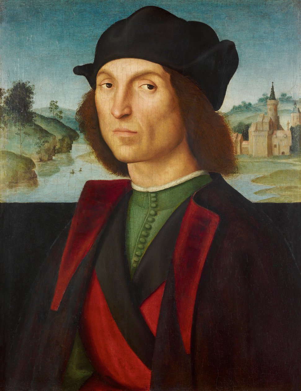 Portret van een man door Raphael