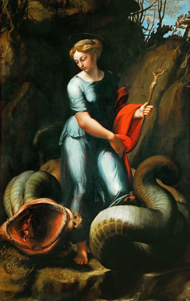 Margaretha van Antiochië (of Sint Marina) (overleden rond 305) door Raphael