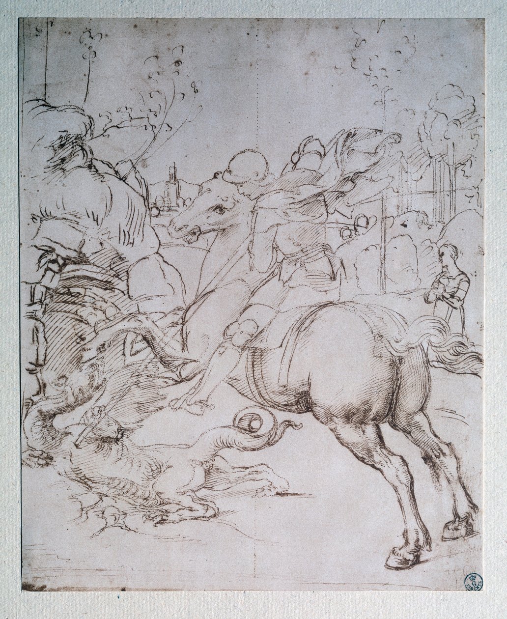 St. Joris en de draak door Raphael