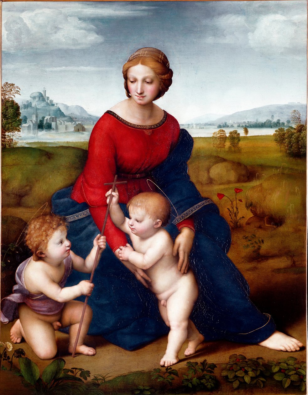 De Maagd in de Weide of Madonna van het Belvedere door Raphael