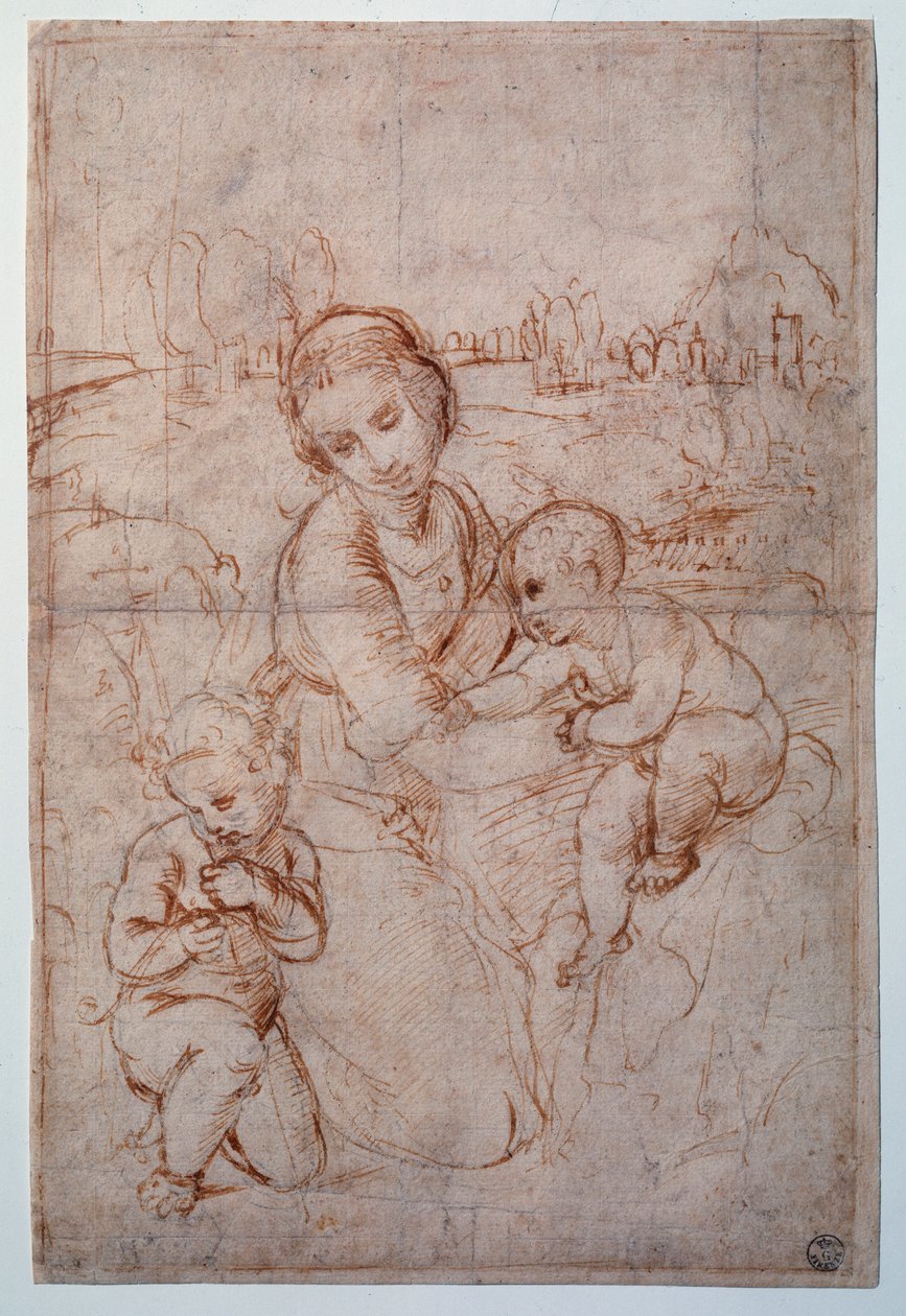 De Maagd van Prins Esterhazy Studie door Raphael