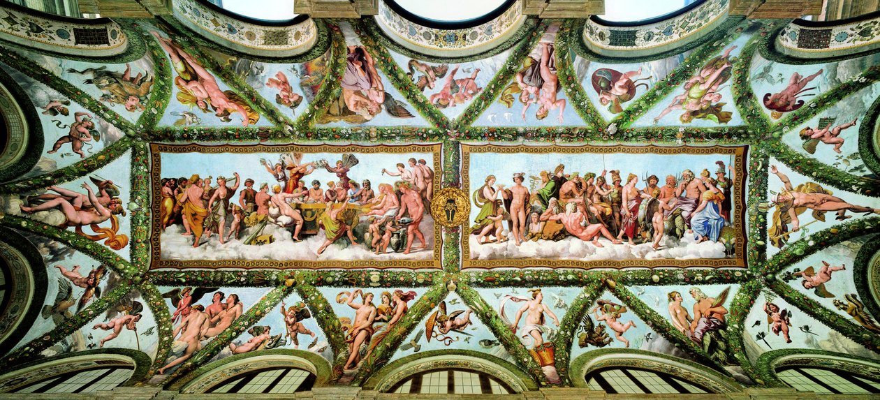 Loggia di Amore e Psiche, Villa Farnesina, 1517-1518 door Raphael