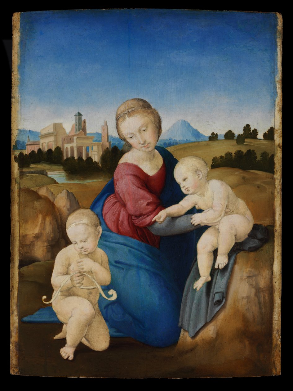 Madonna met Kind en de jonge Johannes door Raphael