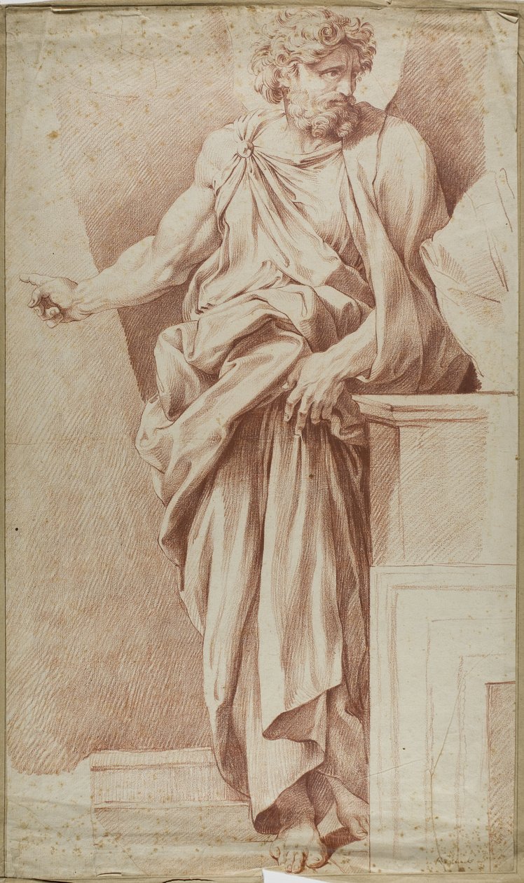 Staande Man, Wijzend met Rechterhand door Raphael