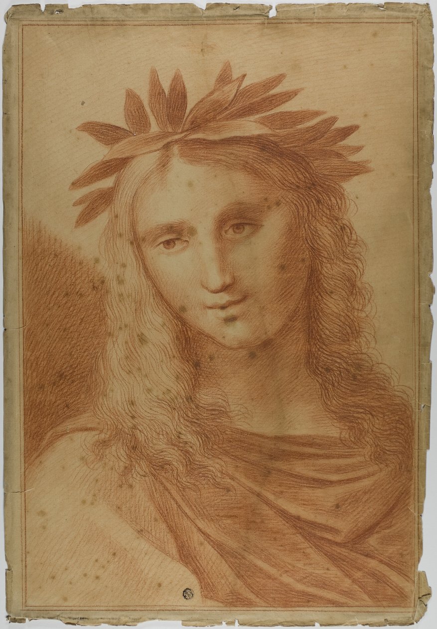 Vrouw gekroond met laurier door Raphael