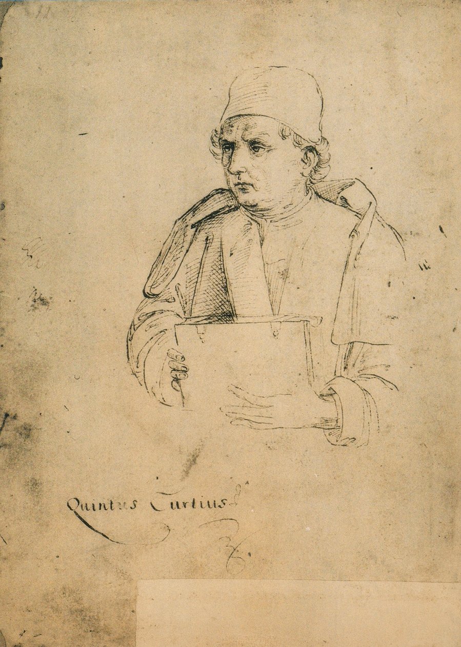 Quinto Curzio Rufo; tekening door Raphael. Gallerie dell