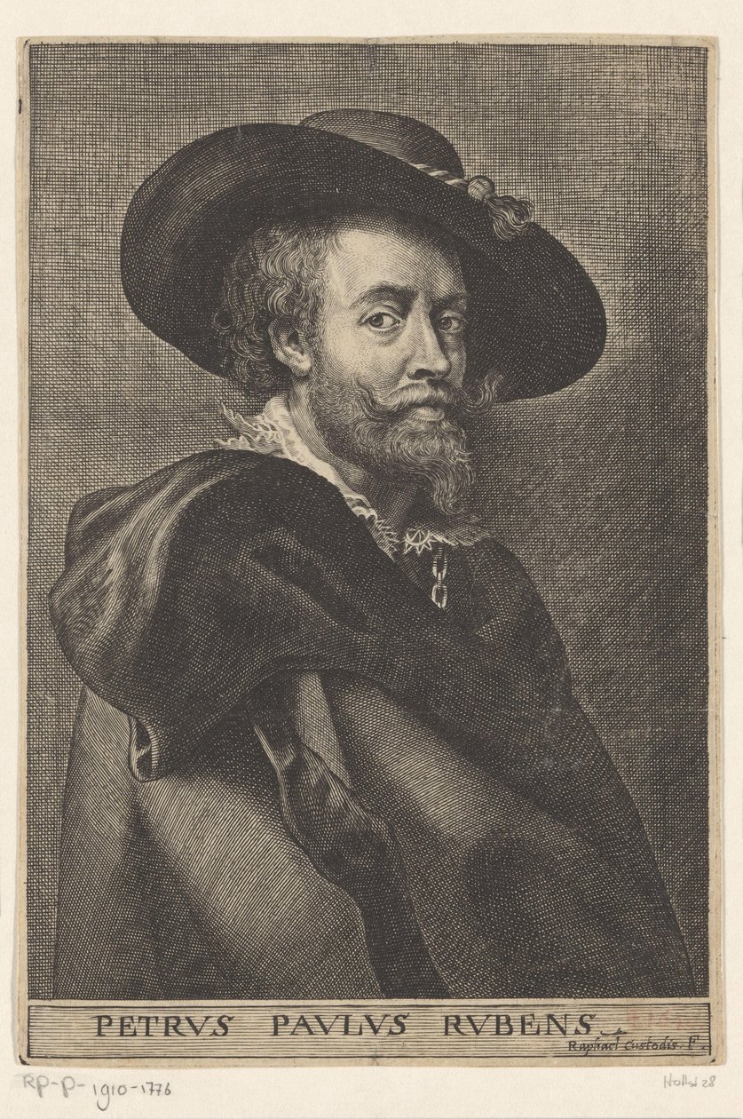 Portret van Peter Paul Rubens door Raphael Custos