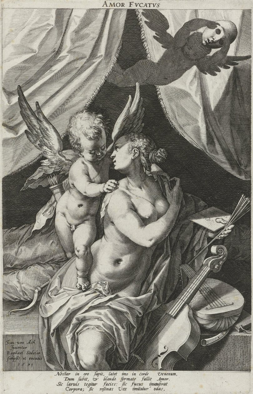 Allegorie op de bedrieglijke liefde door Raphaël Sadeler (I)